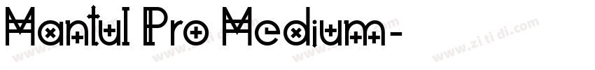 Mantul Pro Medium字体转换